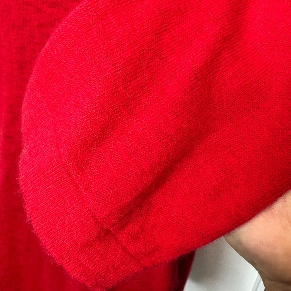 Calvin Klein Long Sleeve Wool Blend Top Red - Picture 9 of 12